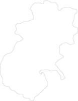 Seti Nepal outline map vector