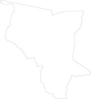 Savanes Togo outline map vector