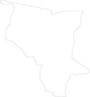 Savanes Togo outline map vector