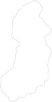 Singida United Republic of Tanzania outline map vector