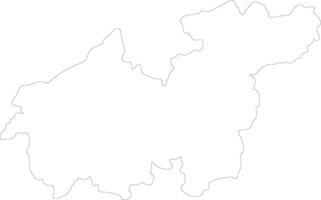 Sikasso Mali outline map vector