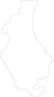 Sousse Tunisia outline map vector