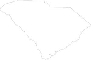 South Carolina United States of America outline map vector