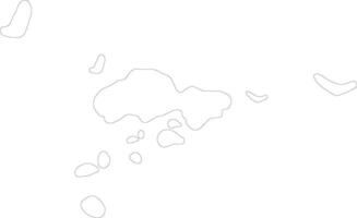 Sulu Philippines outline map vector