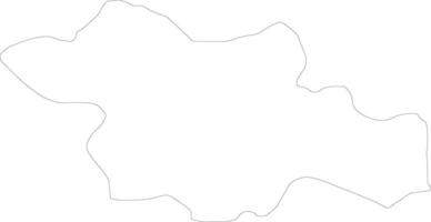 Strumitsa Macedonia outline map vector