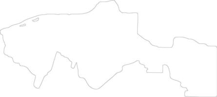 Tabasco Mexico outline map vector