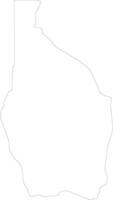 Tahoua Niger outline map vector