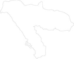 Tabuk Saudi Arabia outline map vector