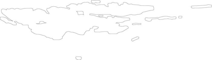 Svalbard Norway outline map vector