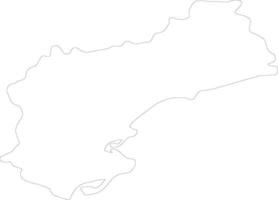 Tarragona Spain outline map vector