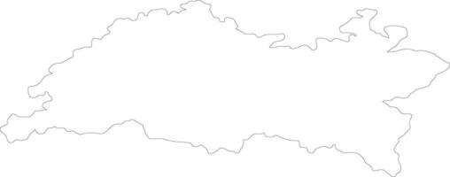 Tatarstan Russia outline map vector