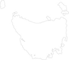 tasmania Australia contorno mapa vector