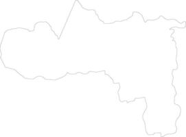 Tigray Ethiopia outline map vector