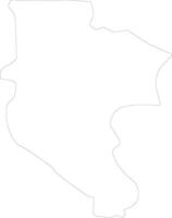 Trebinje Bosnia and Herzegovina outline map vector