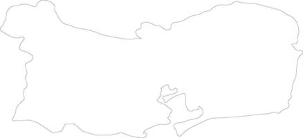 Tulcea Romania outline map vector