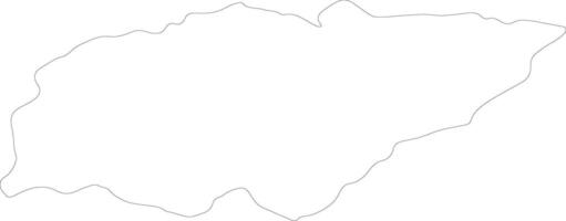 Treinta y Tres Uruguay outline map vector