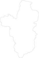 Ubon Ratchathani Thailand outline map vector