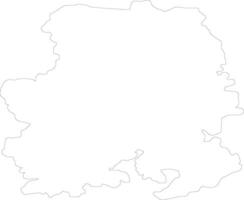 Udmurt Russia outline map vector