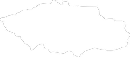 Uvs Mongolia outline map vector