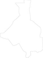 Upper Nile S Sudan outline map vector