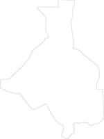 Upper Nile S Sudan outline map vector