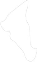 Tutong Brunei outline map vector