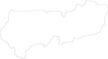 Upper East Ghana outline map vector