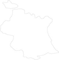 Valencia Spain outline map vector