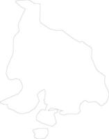 Valle Honduras outline map vector