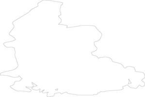 Vest-Agder Norway outline map vector