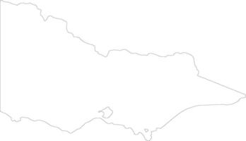 Victoria Australia outline map vector