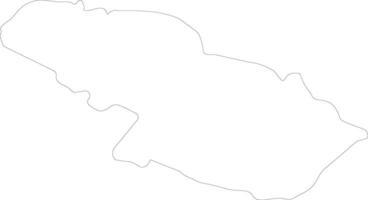 viroviticko-podravska Croacia contorno mapa vector