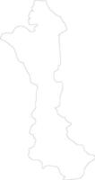 Volta Ghana outline map vector