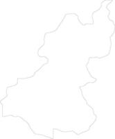 Wangdi Phodrang Bhutan outline map vector