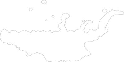 West New Britain Papua New Guinea outline map vector