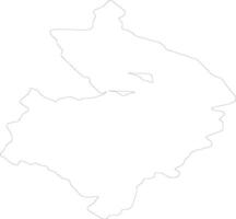 Warwickshire United Kingdom outline map vector