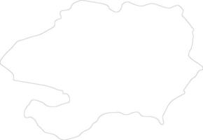 Wicklow Ireland outline map vector