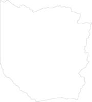 Western Zambia outline map vector
