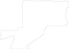 Wouleu-Ntem Gabon outline map vector