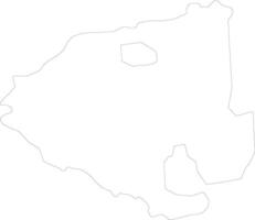 Zala Hungary outline map vector