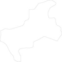 Yazd Iran outline map vector