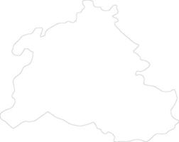 Zabul Afganistán contorno mapa vector