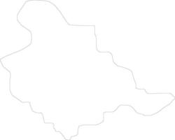 Zenica-Doboj Bosnia and Herzegovina outline map vector