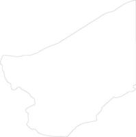 Zinder Niger outline map vector