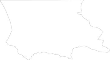 Zhambyl Kazakhstan outline map vector