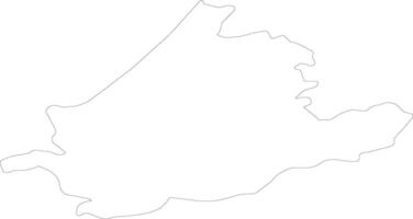 Zuid-Holland Netherlands outline map vector