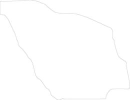 Zou Benin outline map vector