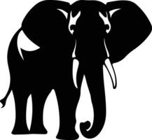 Africanelephant black silhouette vector