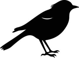 AmericanRobin black silhouette vector