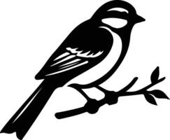 Americantreesparrow black silhouette vector